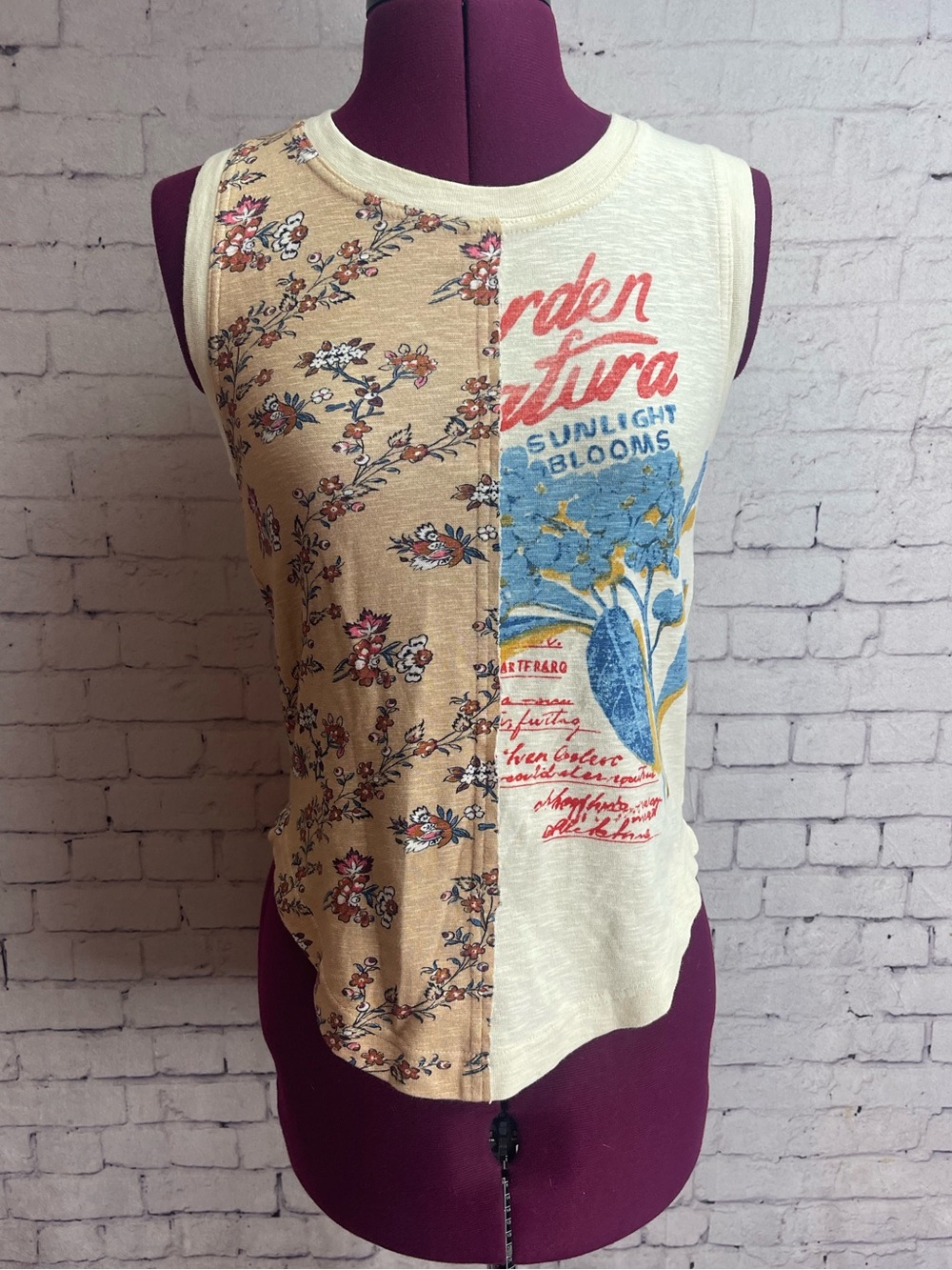 Pilcro Anthropologie size small mixed print sleeveless top